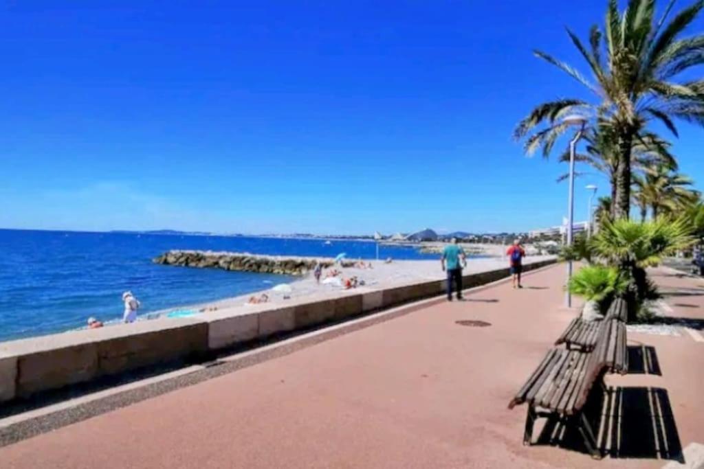 Oasis Marin 1 Studio Proche Mer Parking Wifi カーニュ・シュル・メール エクステリア 写真